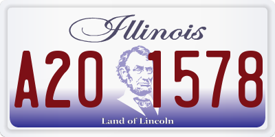 IL license plate A201578