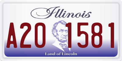 IL license plate A201581