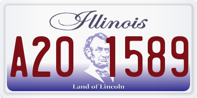 IL license plate A201589