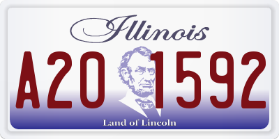 IL license plate A201592