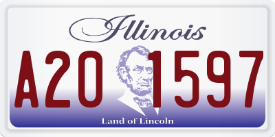 IL license plate A201597