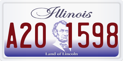 IL license plate A201598