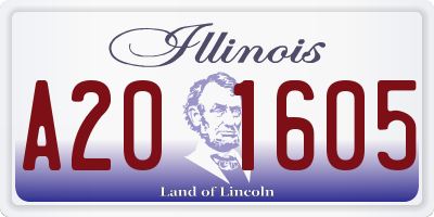 IL license plate A201605