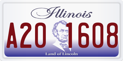IL license plate A201608