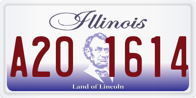 IL license plate A201614