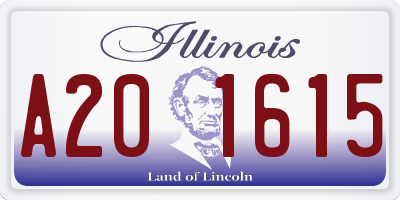 IL license plate A201615