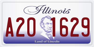 IL license plate A201629