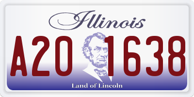 IL license plate A201638