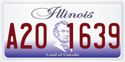 IL license plate A201639