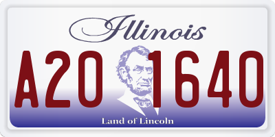 IL license plate A201640