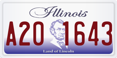 IL license plate A201643