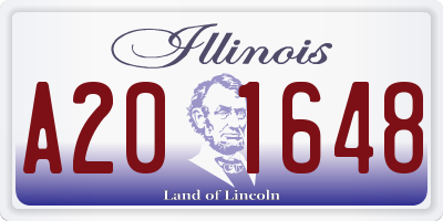 IL license plate A201648