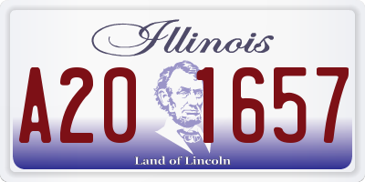 IL license plate A201657