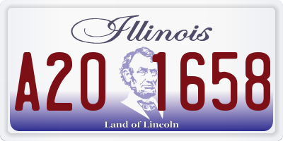 IL license plate A201658