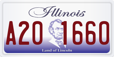 IL license plate A201660