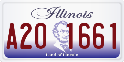 IL license plate A201661