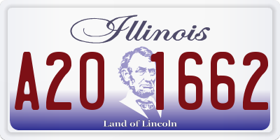 IL license plate A201662