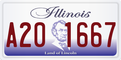 IL license plate A201667
