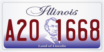 IL license plate A201668