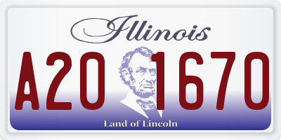 IL license plate A201670