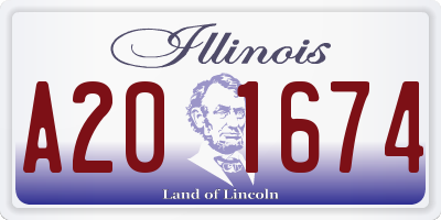 IL license plate A201674