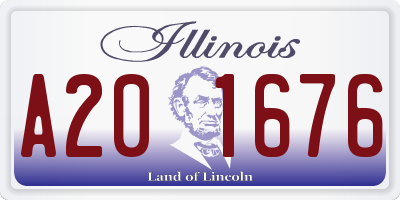 IL license plate A201676