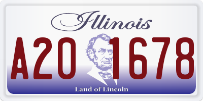 IL license plate A201678