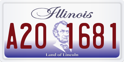 IL license plate A201681