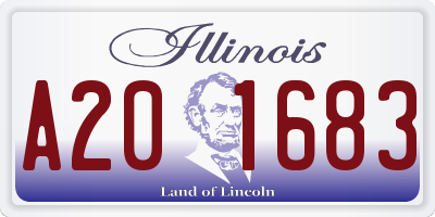 IL license plate A201683