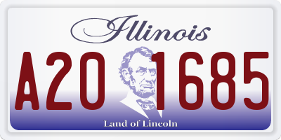 IL license plate A201685
