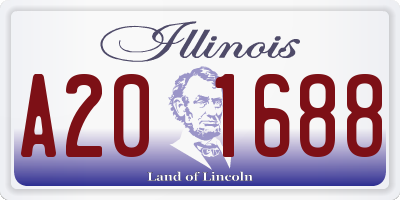IL license plate A201688
