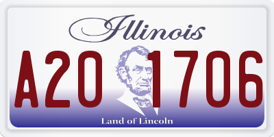 IL license plate A201706