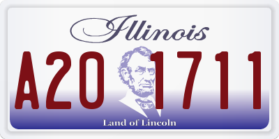 IL license plate A201711