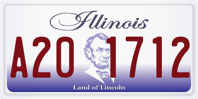 IL license plate A201712