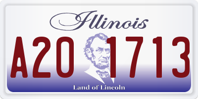 IL license plate A201713