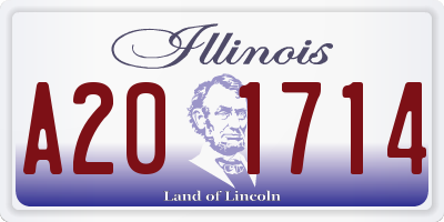 IL license plate A201714