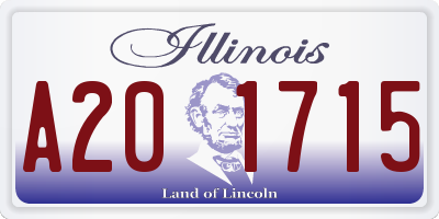 IL license plate A201715