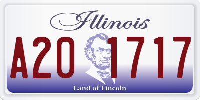 IL license plate A201717