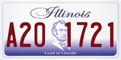 IL license plate A201721