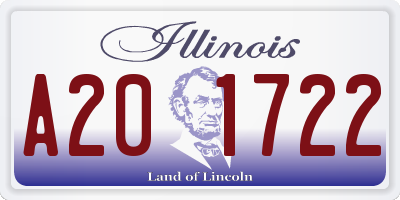 IL license plate A201722