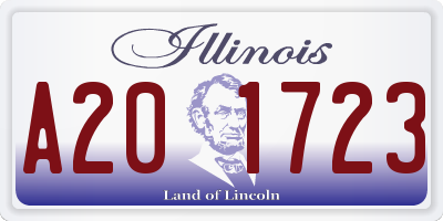 IL license plate A201723