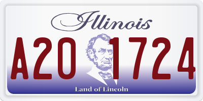 IL license plate A201724
