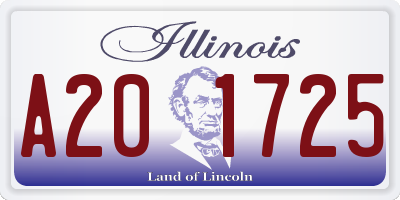 IL license plate A201725