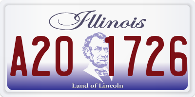 IL license plate A201726