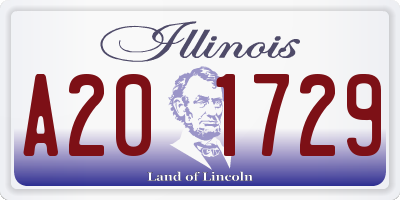 IL license plate A201729