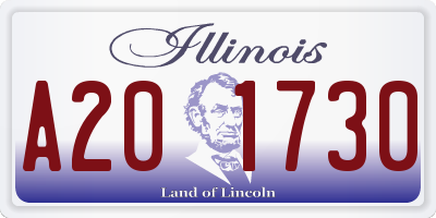 IL license plate A201730