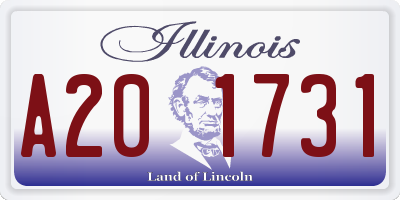 IL license plate A201731