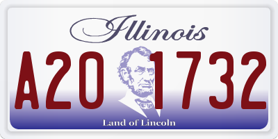 IL license plate A201732