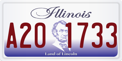 IL license plate A201733