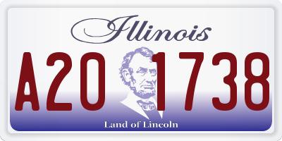 IL license plate A201738